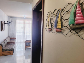 Apartamento a 250mts Da Praia, 6 hospedes, Wi-Fi, 1 vaga garagem